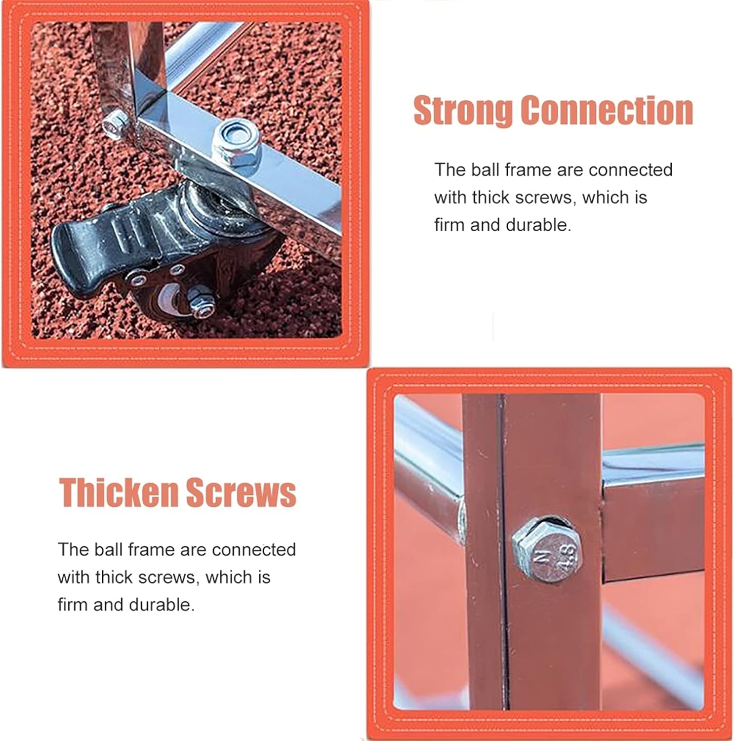 Ball Storage Rack for Basketball/Football, School Ball Storage Basket Cart with Locking Wheels & Cover, Garage Sports Equipment Organizer, Holds 40 Balls,