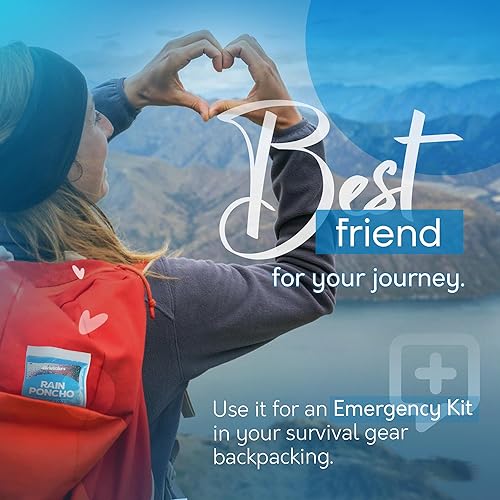 Miniatura 9 de Wealers Ponchos de lluvia para adultos y adolescentes, paquete desechable a granel, impermeable de emergencia, parques al aire libre, multicolor,