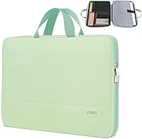 Vista 17 de Ytonet Funda protectora para transportar laptop de 15.6 pulgadas, delgada, con asas, compatible con la TSA, resistente al agua, compatible con Azul