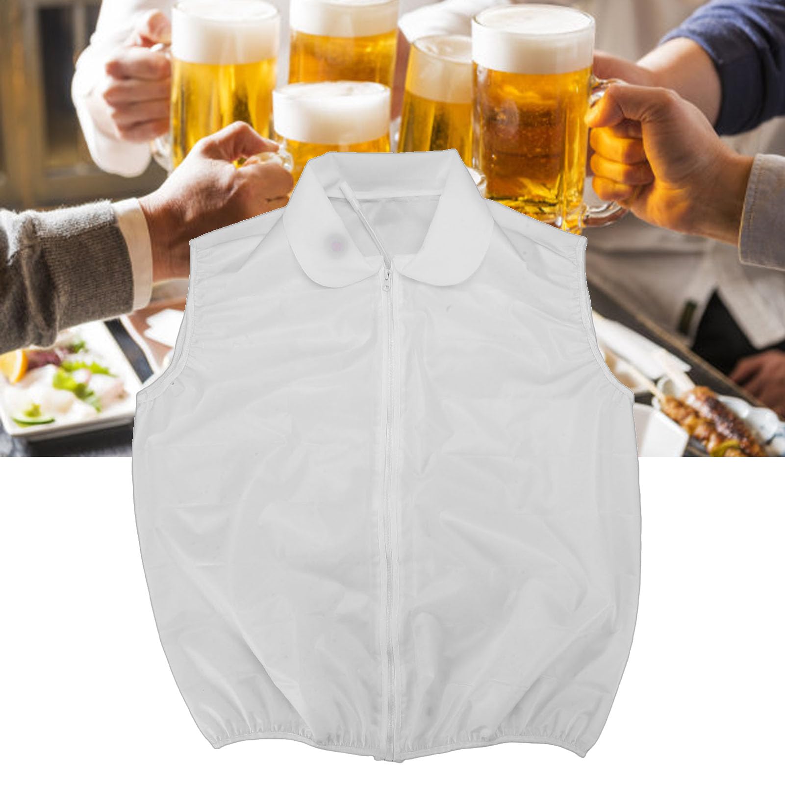 Gilet Unico in PVC Riempito di Birra per Eventi Feste e Serate a Tema, Design Confortevole per Feste Divertenti