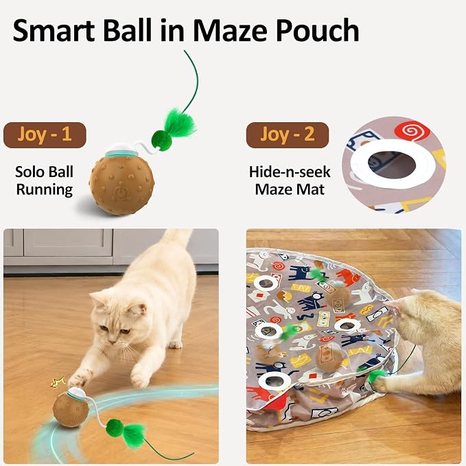 Juguete Interactivo Bola y Alfombra para Gatos de Interior miniatura 2