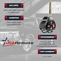 Vista 3 de Carcasa y almohadilla para llavero de control remoto de entrada sin llave compatible con Toyota Avalon 2008-2013 / Camry 2007-2011 / Corolla