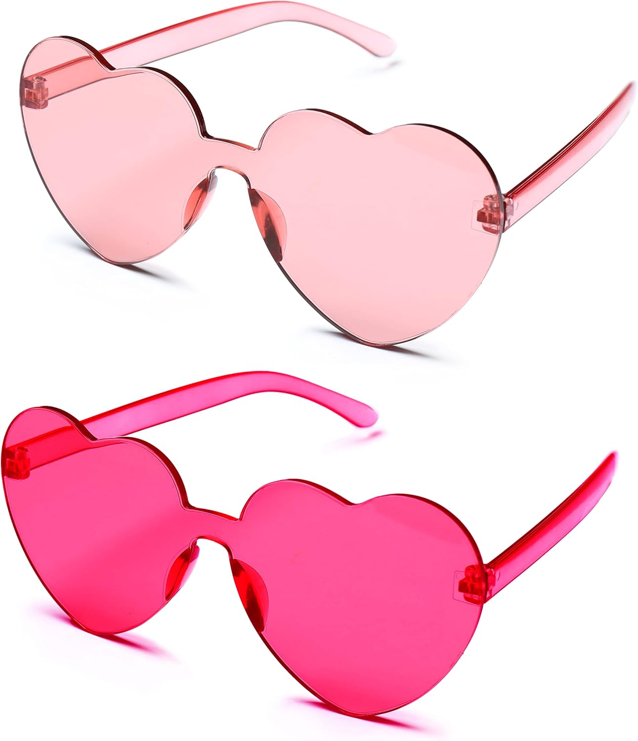 Amazon.com: 4E's Novelty Heart Shaped Sunglasses for Women (2 Pack ...