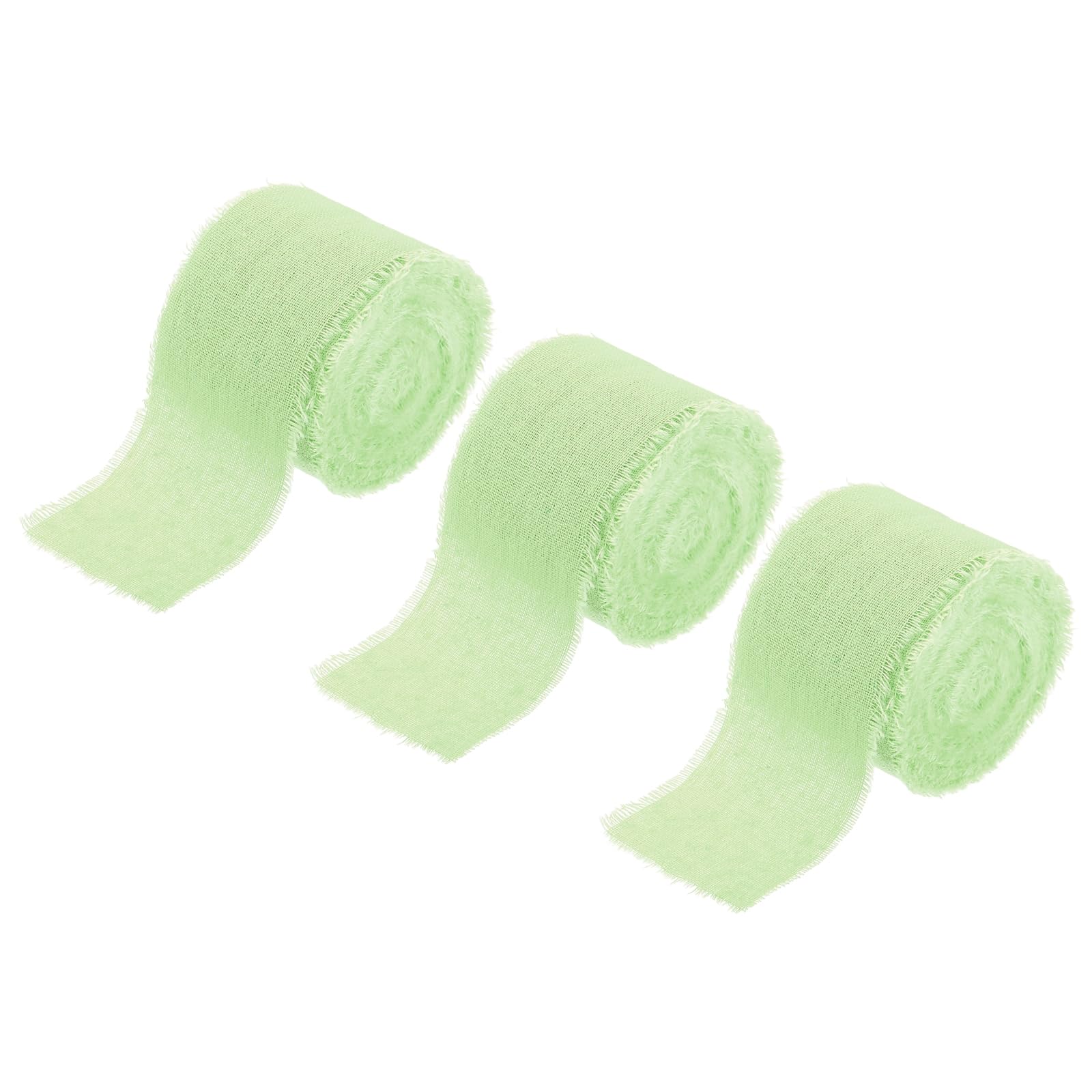 Ruban en coton vert de 3.8 cm pour emballage cadeau raffiné et loisirs créatifs