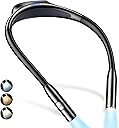 Gritin LED Neck Reading Light,Book Light for Reading in Bed-Eye Caring 3 Colors, Dimmable Brightness, Bendable Arms, 80+Hrs Runtime, Neck Round Design, Comfortable &Lightweight for Crafting, Knitting