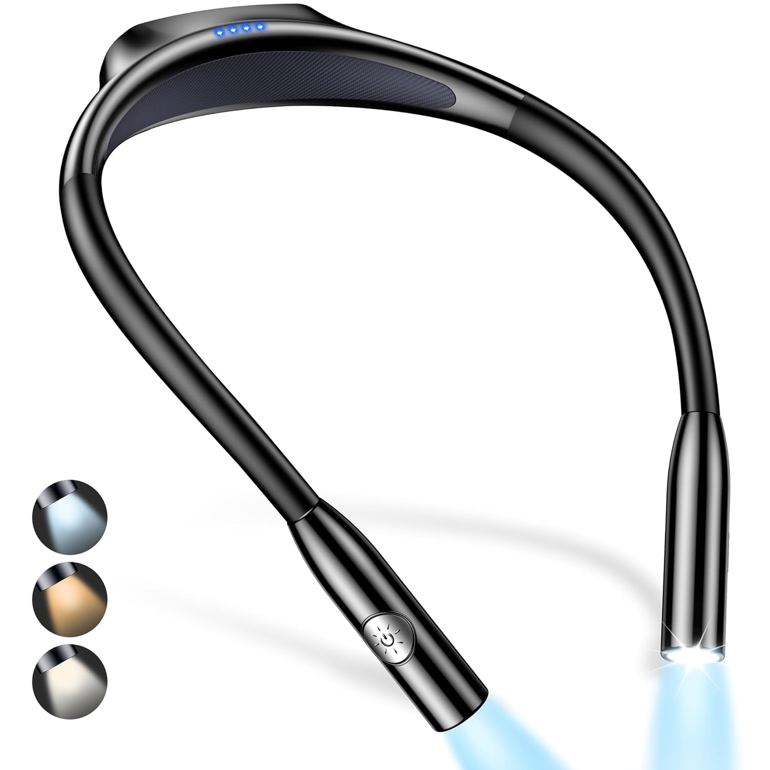Gritin Book Light, Eye Caring 4-Color&5-Brightness Neck Light Reading Light, view 10