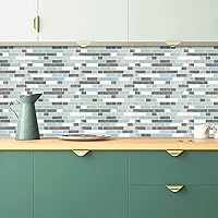 Vista 2 de STICKGOO Azulejos Adhesivos de Diseño Más Grueso para Despegar y Pegar, 12"×12" Protector contra Salpicaduras para Cocina, Azulejos Autoadhesivos