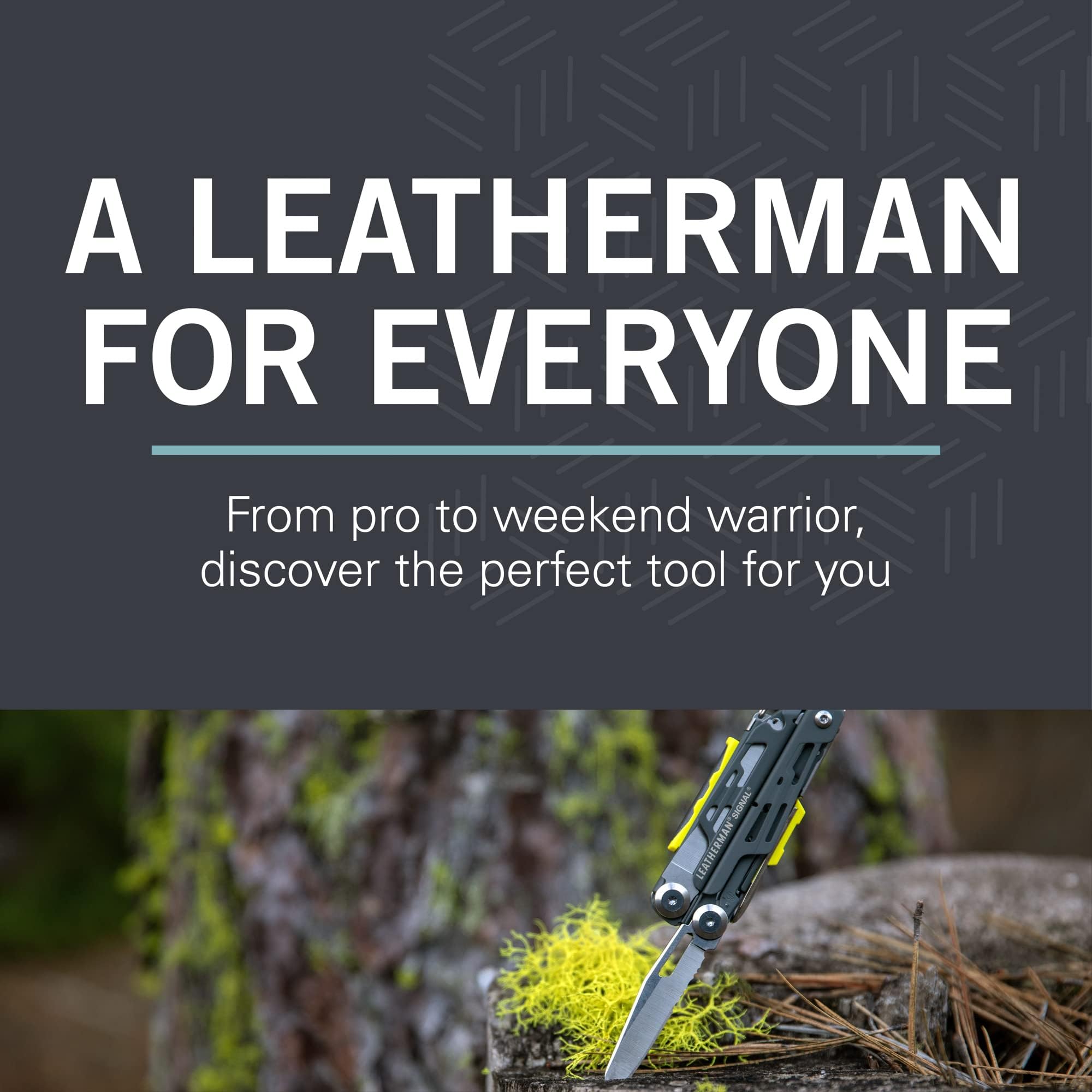 Leatherman Signal Outil Multifonction - 19 Outils pour le Camping et la Survie - Marron