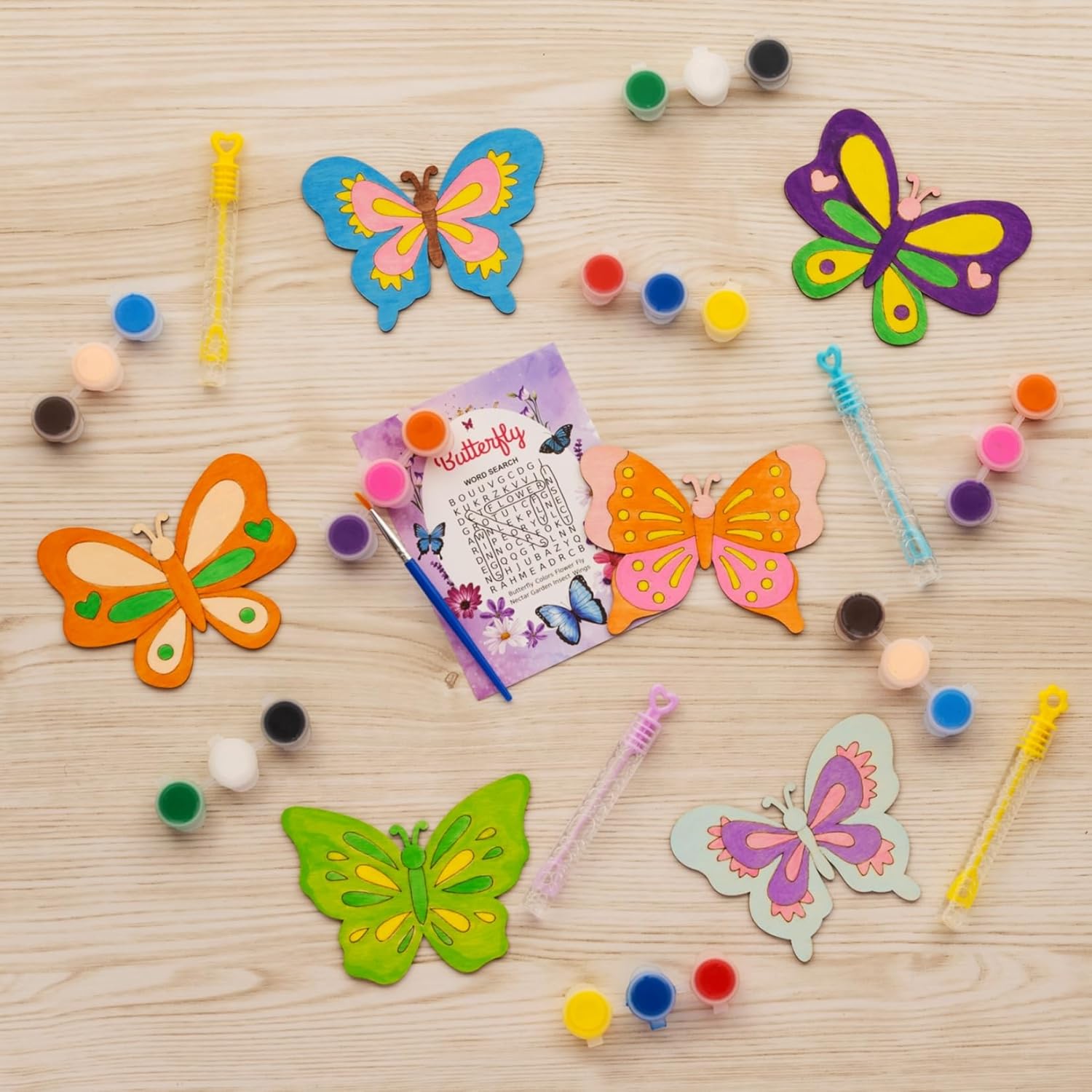 Butterfly Party Favors - 12 PCS Butterfly Birthday Party Supplies - Butterfly Bubbles & Paint Crafts - Butterfly Birthday Decorations Goodie Bags Gifts Prizes for Kids Girls Toddler - Image 6