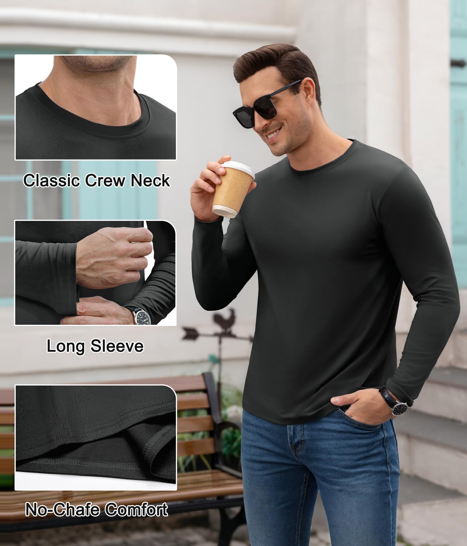 Boyzn 2, 3 lub 4 sztuki w opakowaniu t-shirtów dla mężczyzn, basic z bawełny, luźne, lekkie, na lato, z krótkim rękawem, do noszenia na co dzień, z okrągłym dekoltem