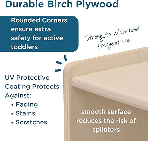 Miniatura 8 de Children's Factory Estufa de juego de madera para niños y niños pequeños, juego de cocina de simulación con diseño realista, muebles preescolares