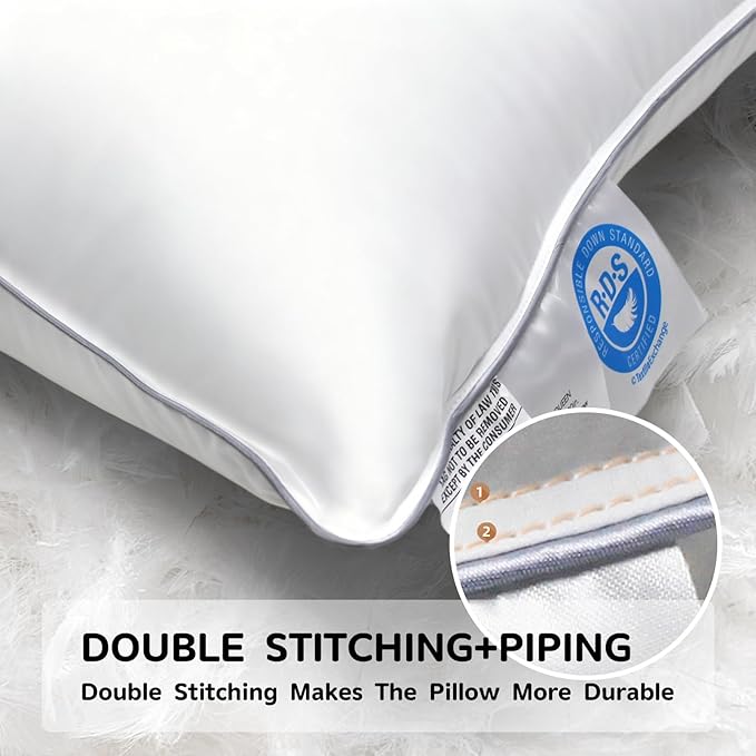 Almohada Pluma de Ganso King Size 80% Pluma y 20% Plumas miniatura 8