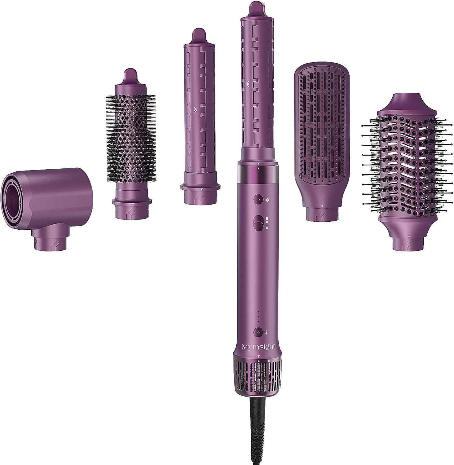 StyleVibe 6-in-1 Air Styler, Hair Dryer & Blow Dryer Brush with Auto Wrap Curl L/R, Fast Drying, Smooth Blowouts, Root-Lift Volume, No Heat Damage Frizz-Free Thermal Brush with Travel Bag