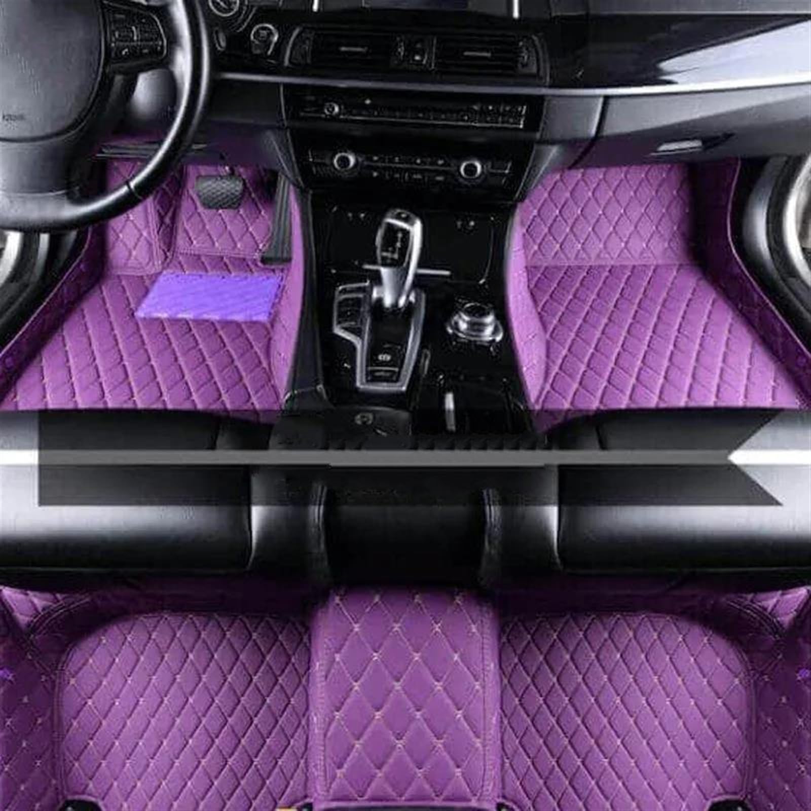 Tapis sol voiture en cuir violet de prestige pour habitacle Fiat Bravo