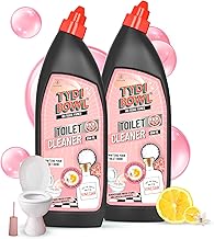 Eco-Friendly Toilet Cleaner Liquid - Clean Scent | Vinegar Powered Formula for Hard Water Stains, Limescale Removal | Safe for Pets & Kids | Bathroom Cleaning Gel 650ml (Pack of 2)