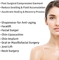 Vista 2 de Correa de barbilla posquirúrgica para mujeres y hombres, prenda de compresión de lipo de barbilla, correa ajustable para la barbilla para dejar