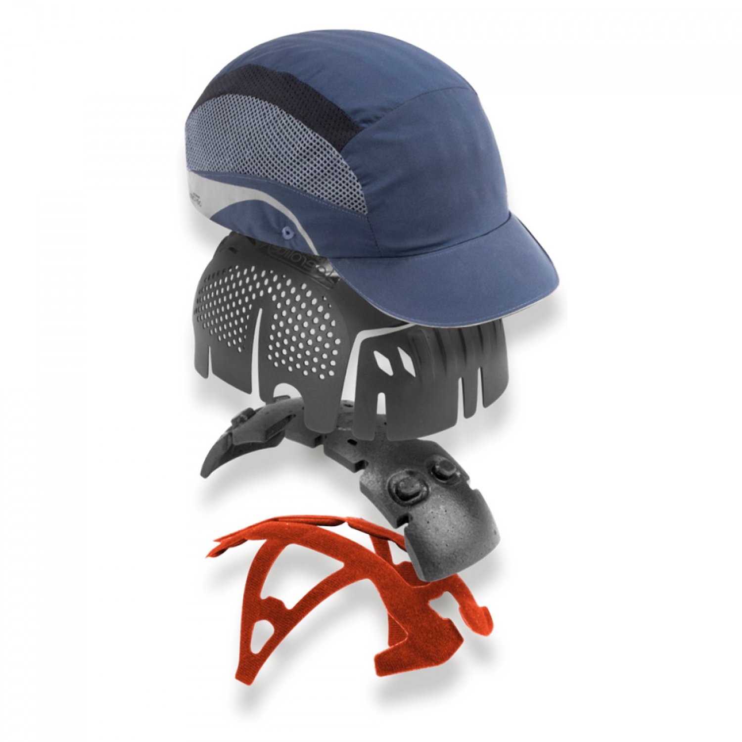 Gorra Seguridad Aerolite - Mas Ligera, Polygiene® Tech - Pro Antigolpes - Visera 5 cm - Norma: EN 812 - Usos: Bricolaje, Industrial, Electricistas, Fontanero, Logística - Color: Azul Marino