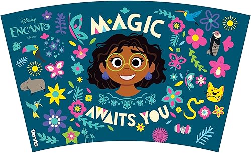 Miniatura 2 de Tervis Vaso de plástico aislado de Disney de doble pared hecho en Estados Unidos mantiene las bebidas frías y calientes, 16 onzas, transparente