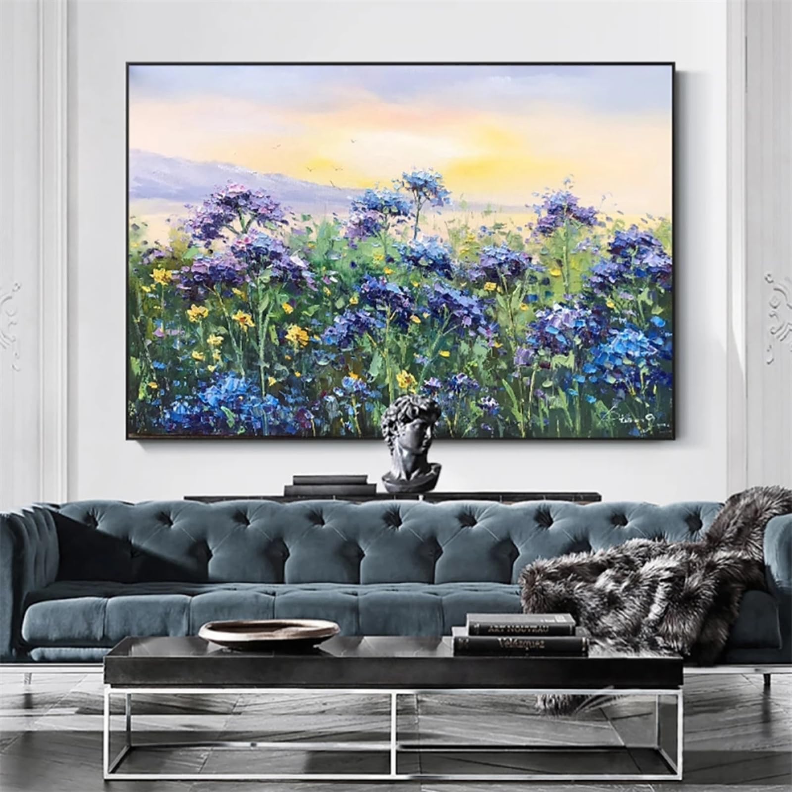 Kit peinture diamant 5d complet grand format fleurs violettes 60x120 - 8