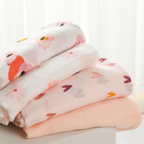 Miniatura 17 de Momcozy Mantas de muselina para bebé, suaves y sedosas de 47 x 47 pulgadas, mantas transpirables para envolver al recién nacido, para niños y niñas