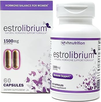 VH Nutrition ESTROLIBRIUM | Hormone Balance for Women* | Menopause Support Supplement* | Black Cohosh, Shatavari, Chaste Tree Berry Vitex, Dong Quai | 60 Capsules in Easy to Swallow Pills