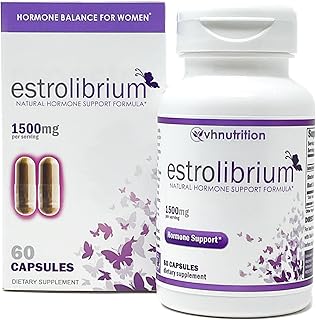 VH Nutrition ESTROLIBRIUM | Hormone Balance for Women* | Menopause Support Supplement* | Black Cohosh, Shatavari, Chaste Tree Berry (Vitex), Dong Quai | 60 Capsules in Easy to Swallow Pills