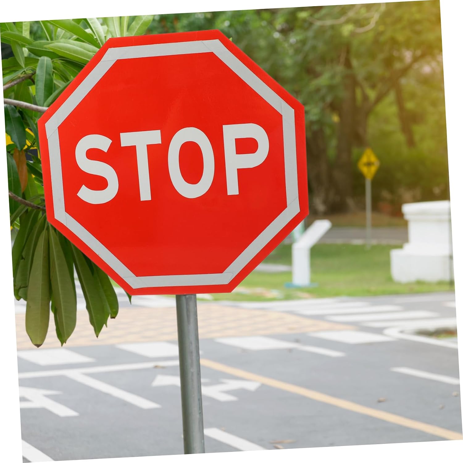 Octagonal Traffic Warning Sign Board Reflective Aluminum Plate Red