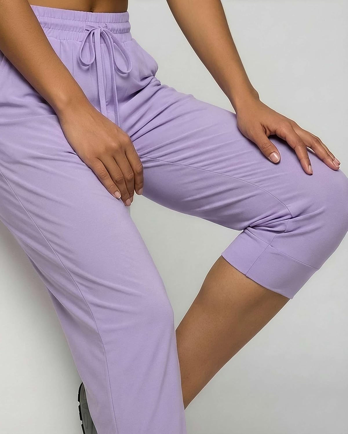 Real Essentials 3-Pack: Women's Ultra Soft Lounge Capri Joggers Sweatpants Athletic Yoga with Pockets(Available in Plus Size) - Image 4