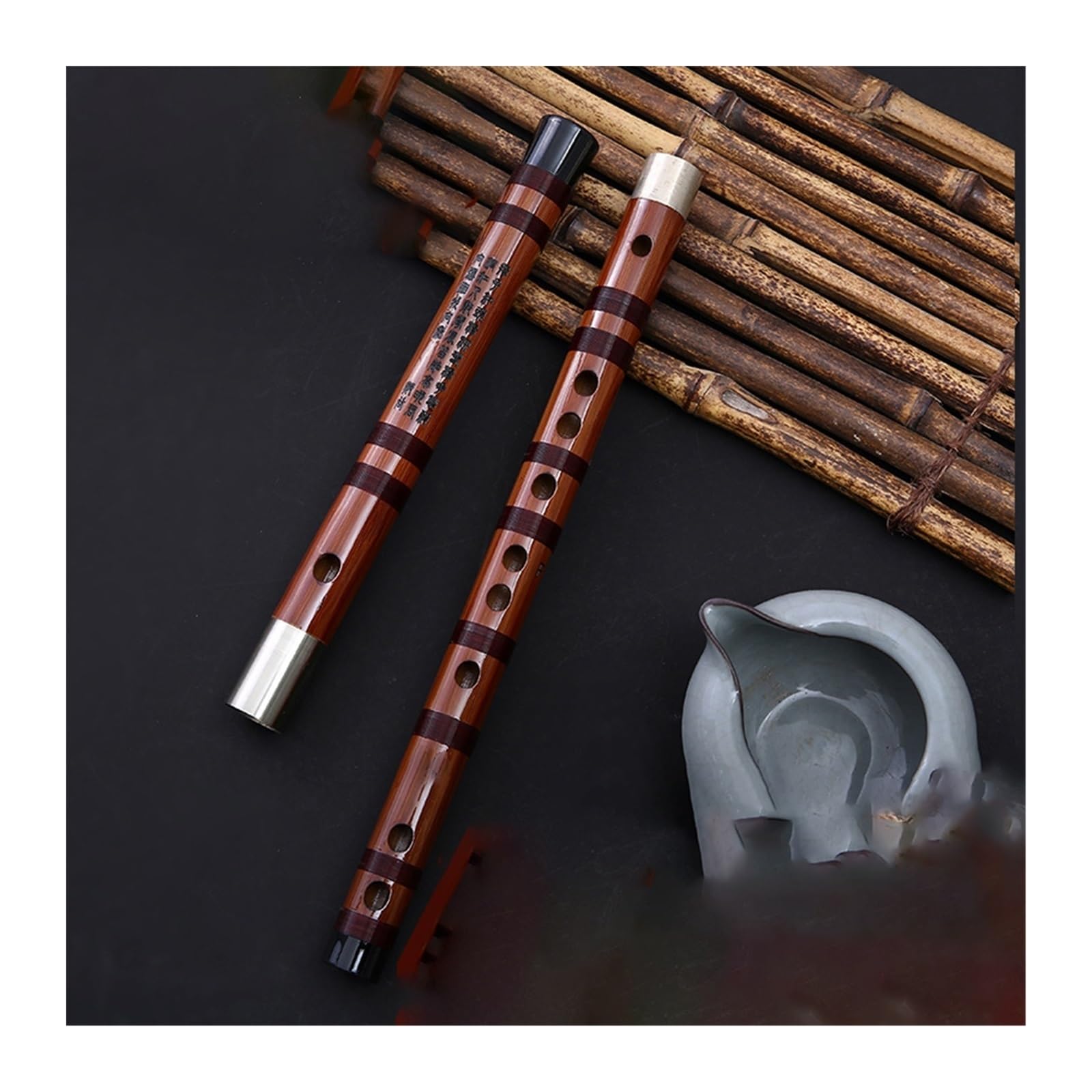 Flauta de bambú profesional Flauta de bambú profesional para adultos de alto rendimiento de bambú amargo refinado instrumento de flauta horizontal mayor(G Key)