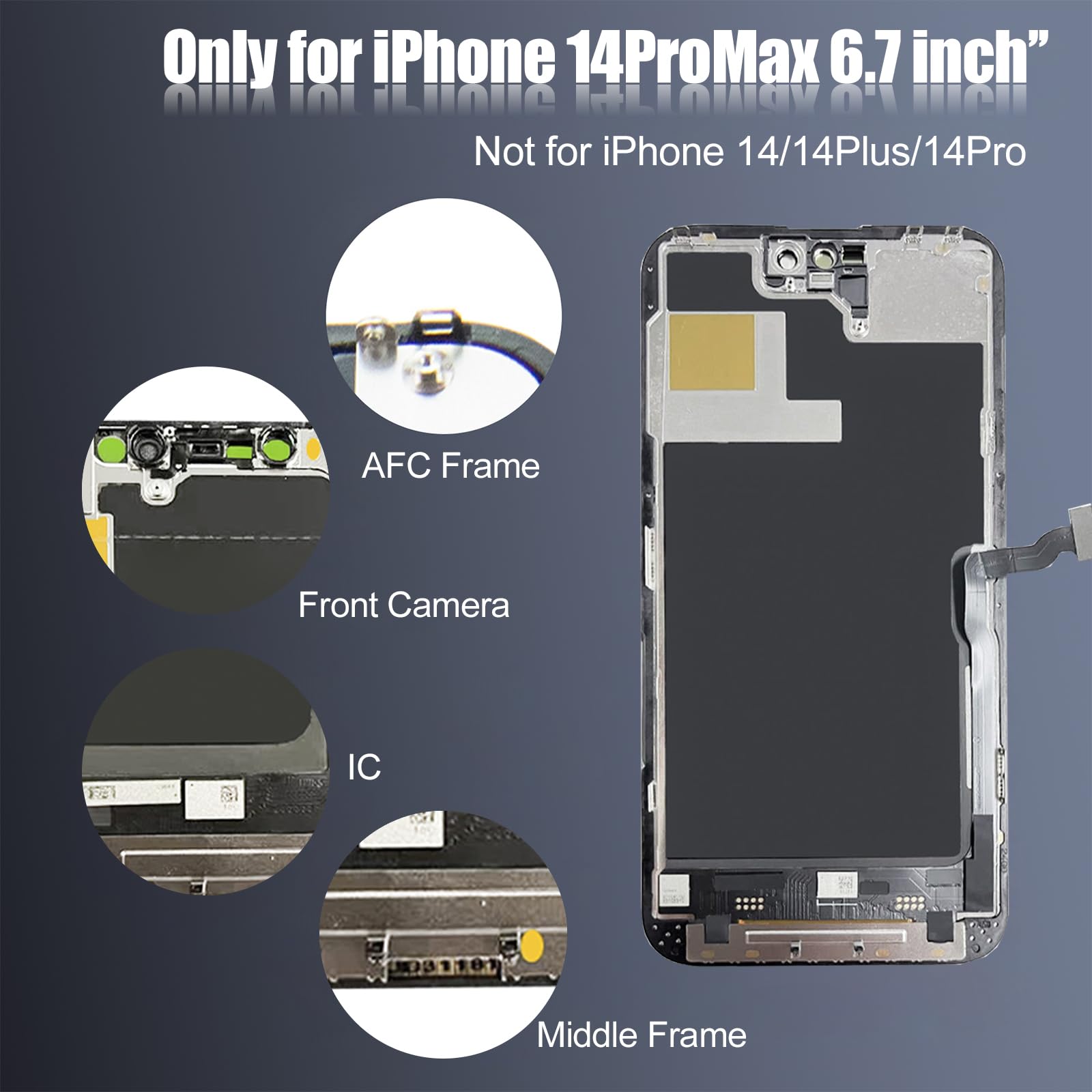 Games And Movies Kit Ricambio Schermo Per IPhone 14 - Include Display, Digitalizzatore, Strumenti E Protezione - Spedizione Veloce Dal UK IPhone Edge