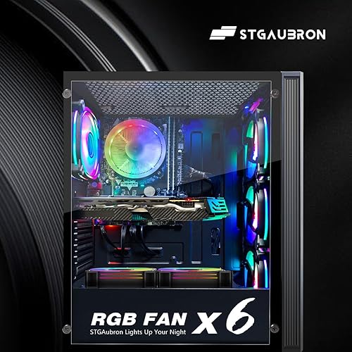 Miniatura 20 de STGAubron Computadora de escritorio para videojuegos, Intel Core i7 hasta 3.9 GHz, Radeon RX 580 8G, 16G RAM, 512G SSD, WiFi 6, Bluetooth 5.2