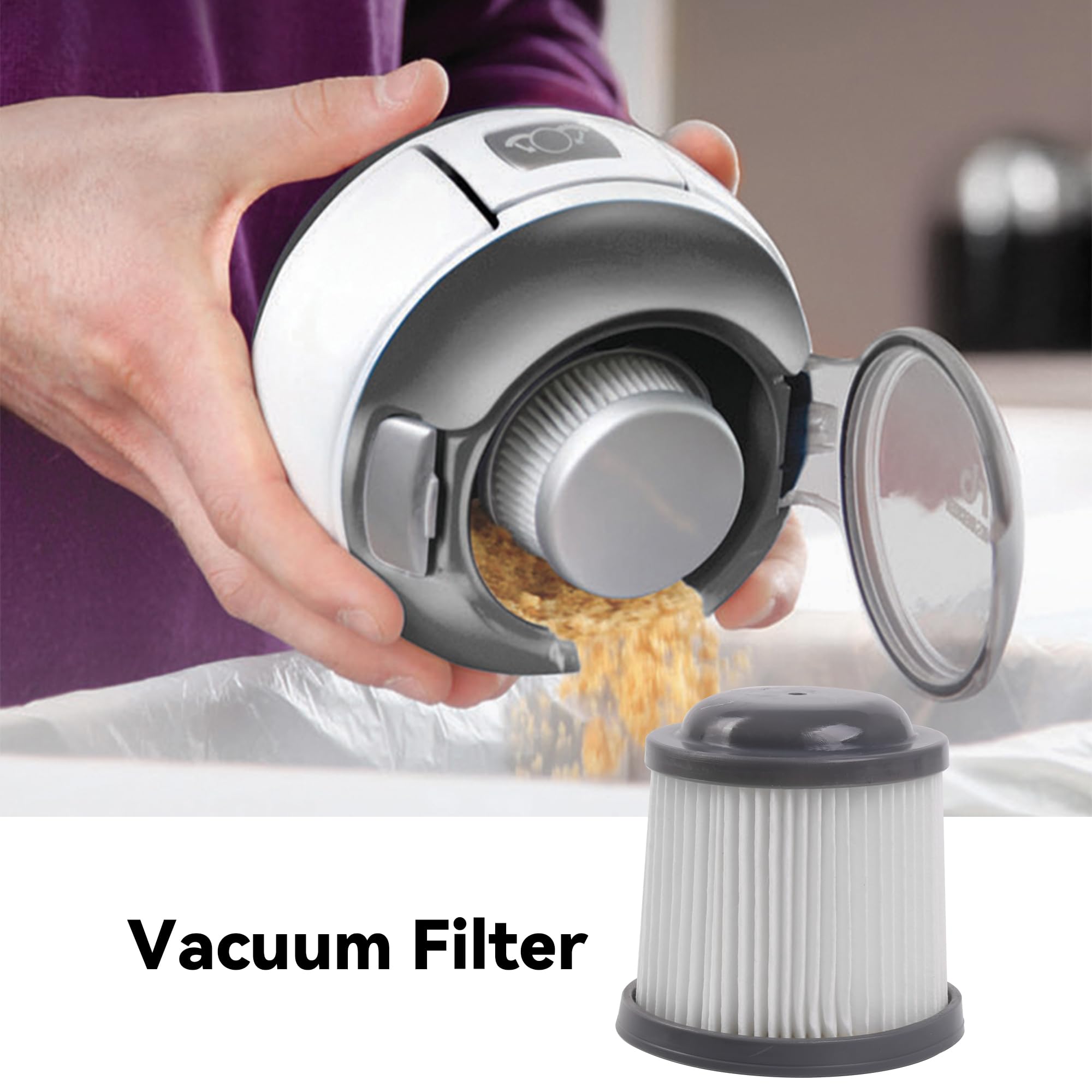 BQLZR Vacuum Filter Replacement for Black & Decker PVF110 90552433 w/Brush Pack of 4