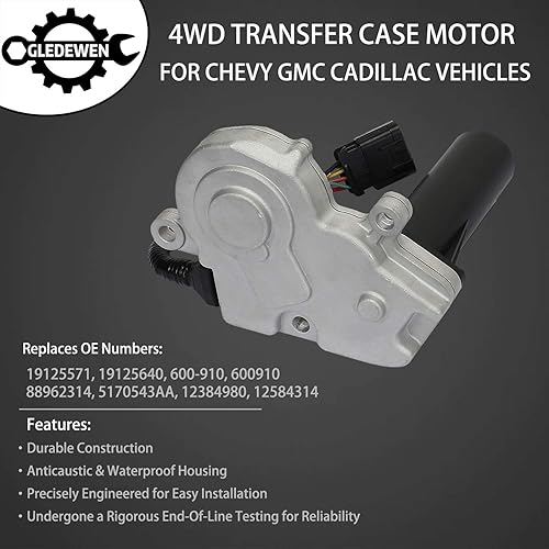 Miniatura 3 de Motor de codificador de cambio de caja de transferencia 4WD 600-910 | Reemplazo para Chevy Silverado Suburban Tahoe GMC Sierra Yukon Cadillac