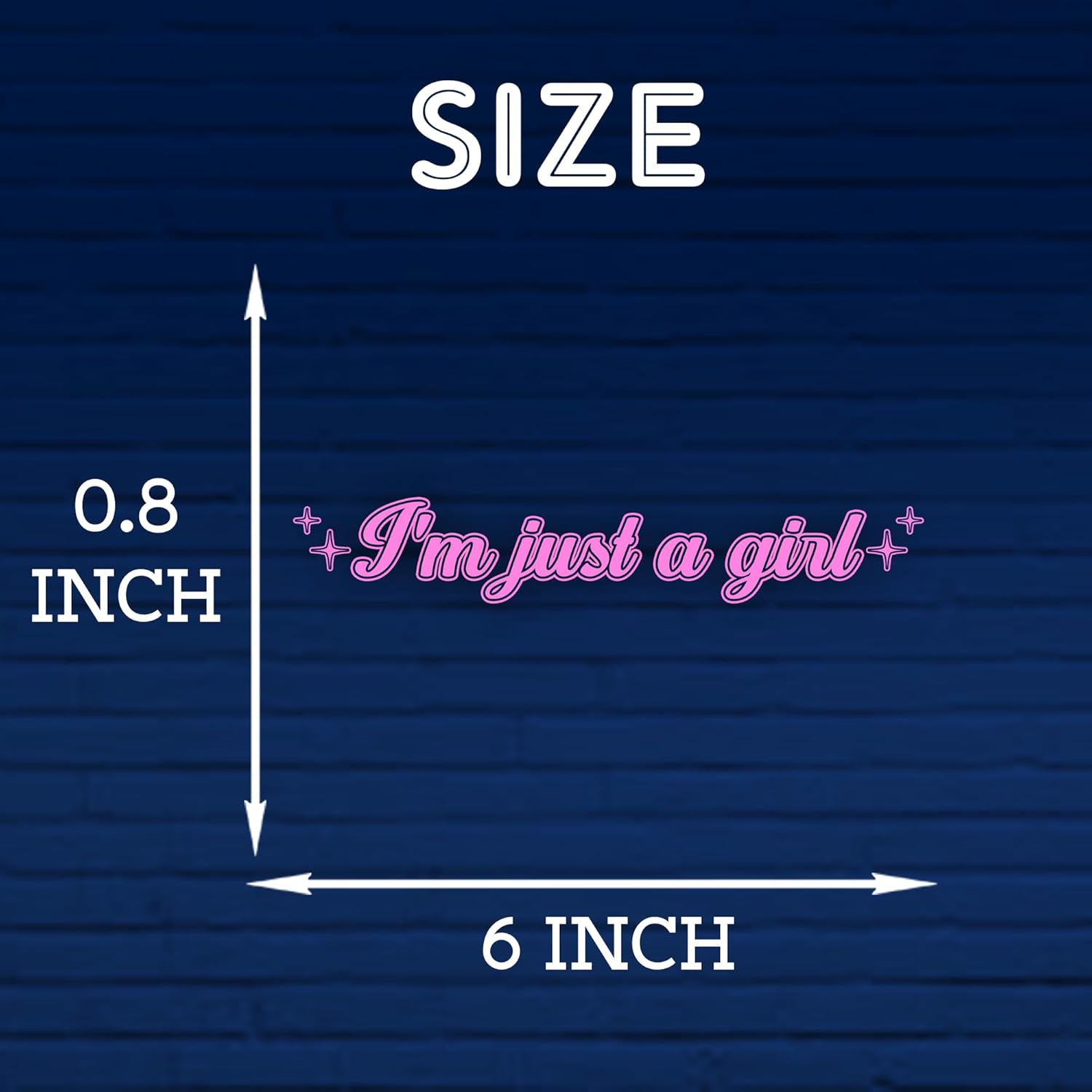 I'm Just A Girl Car Decal Pink Girly Bookish Stickers Aesthetic Funny Humor Decals Car Window Accessories Inspiration Feminist Vinyl Waterproof 6 Inches Bumper Sticker Gift for Mom Dad - Image 4