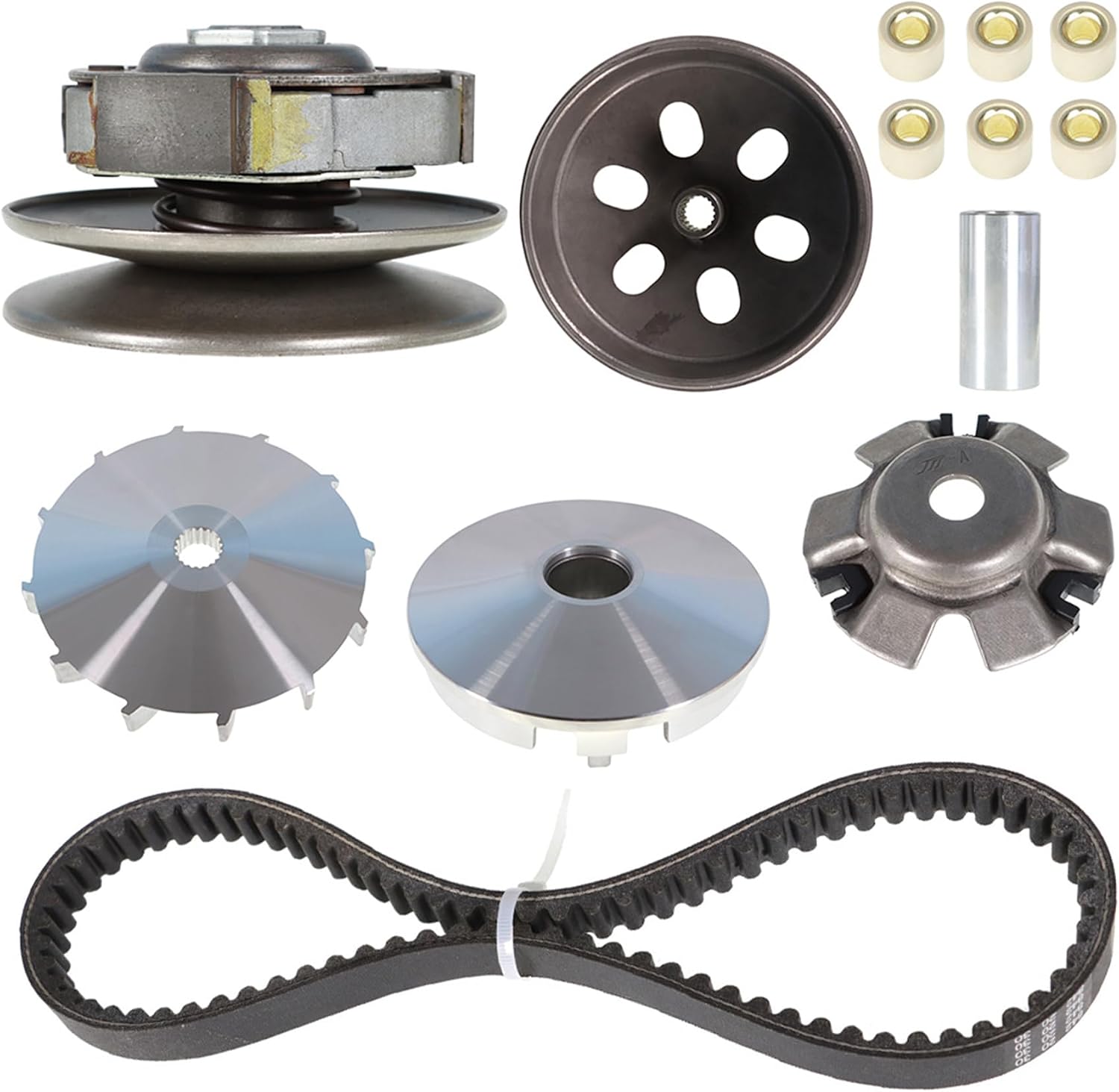 Kart Clutch Kit and Variator Kit and 842 Belt Replacement for GY6 150cc 4-Stroke Engine Go Kart Scooter ATV