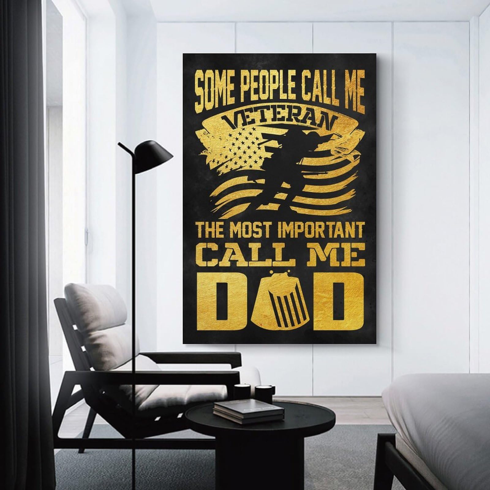 Junmoney Call Me Dad Canvas Wall Decor, 12x18inch(30x45cm), for Art Walls, Layered Displays Or Homes, Home Wall Art for Statement Displays