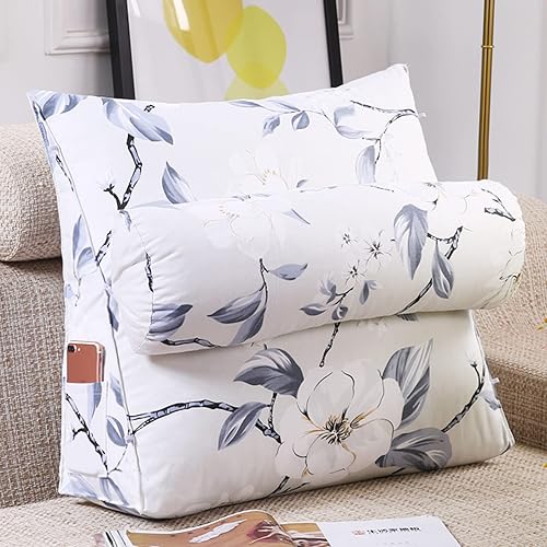 LJYLJH Almohada de lectura triangular con almohada ajustable para el cuello cojín de soporte de cuña con respaldo con funda extraíble para sentarse