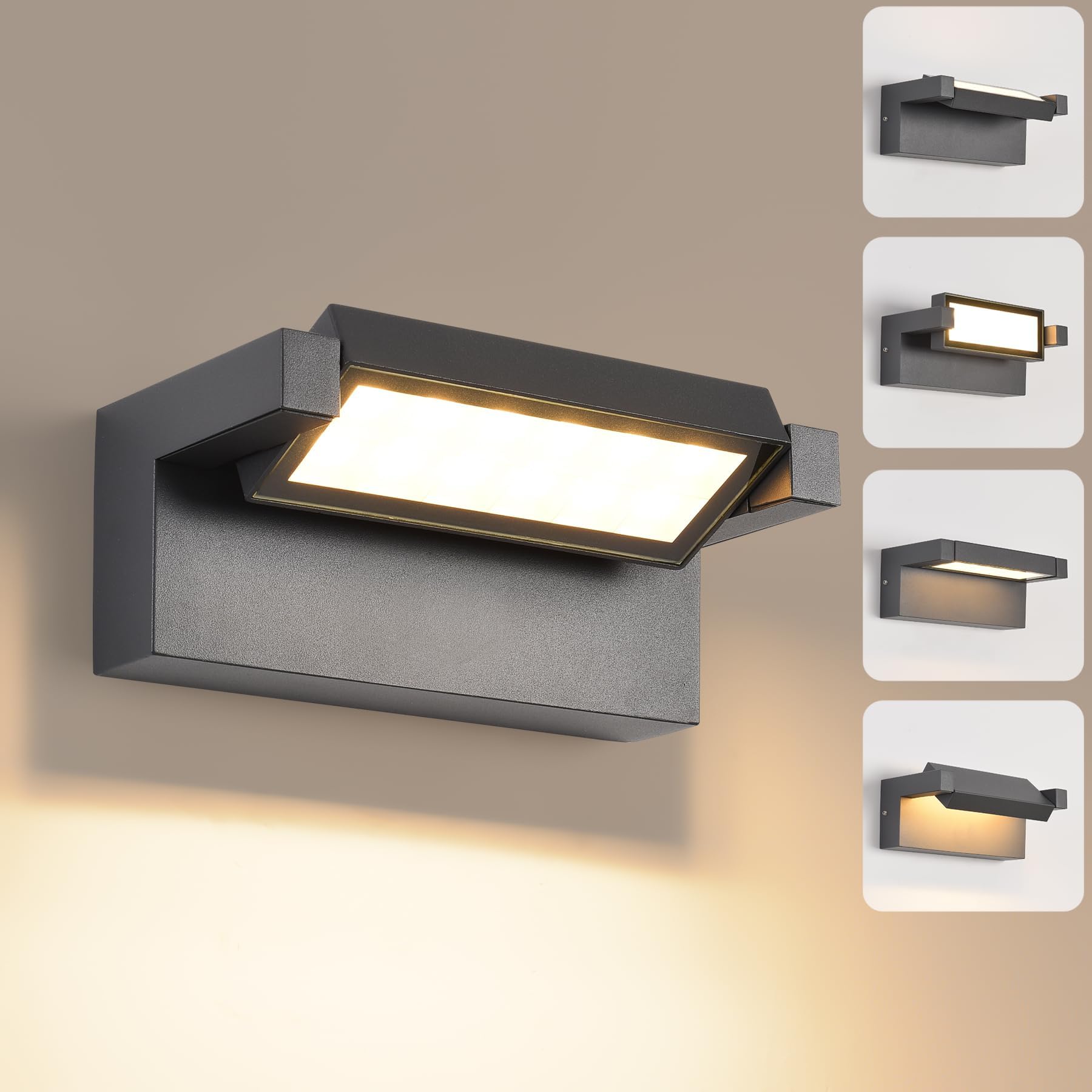 Applique da parete moderna LED 12W Lampada da parete a spirale interno in alluminio nero, dimmerabile 3000K-6000K lampada da comodino illuminazione decorativa per soggiorno camera da letto corridoio
