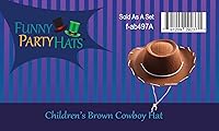 Vista 3 de Sombrero de vaquero Century Novelty de fieltro para niños, marrón