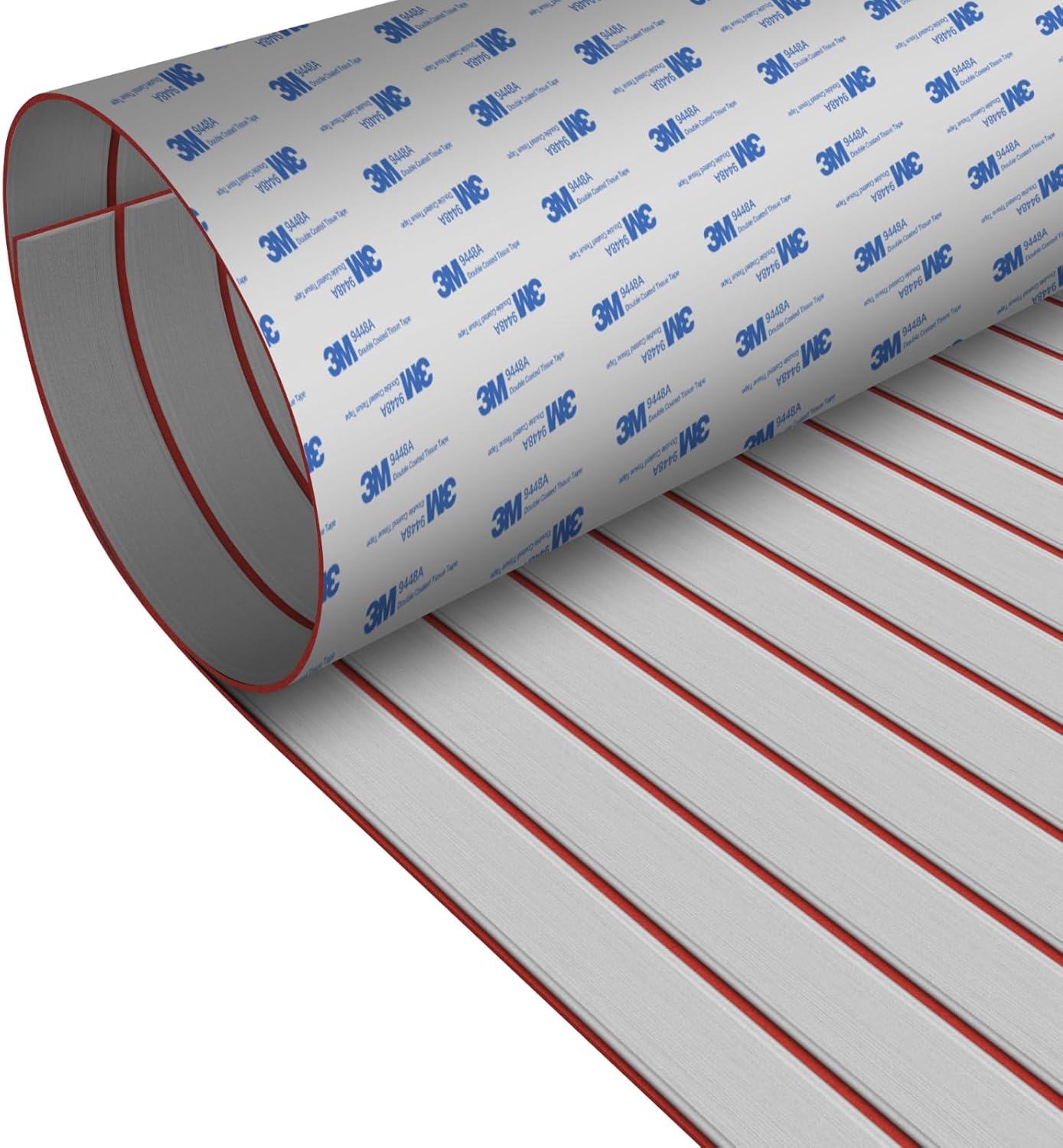 HZshark Boat Flooring EVA Foam Decking Sheet with 3M Self-Adhesive Backing, Non-Slip Marine Flooring for Boats Jon Boat Golf Cart Trailer Floor, DIY Cuttable Boat Deck Foam Teak Pad