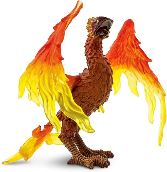 Safari Ltd. Phoenix Figurine - 7 Fiery Bird Model Figure - Mythical Toy for Boys, Girls, and Kids Age 3+