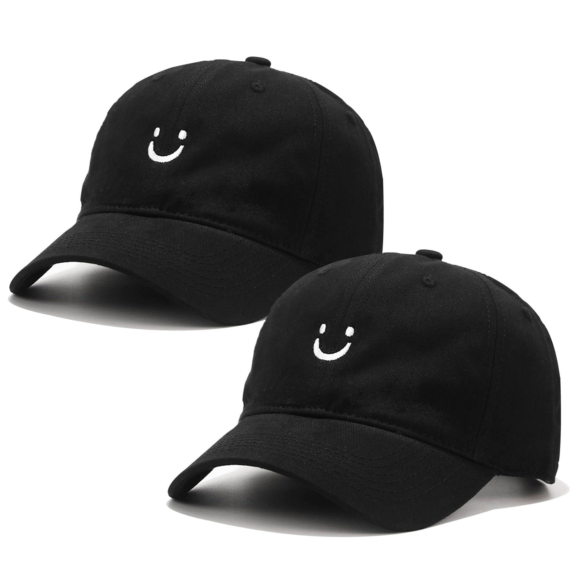 Voilipex 2 Pack Baseball Cap for Women Men Low Profile Cotton Dad Hat Adjustable Plain Hat