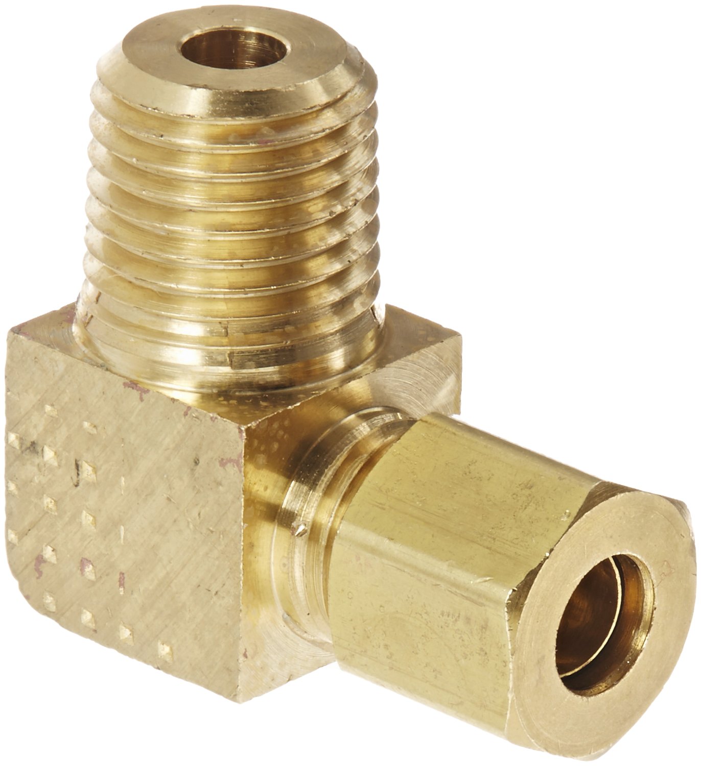 Eaton Weatherhead 69X4X4 Male Elbow, CA360 Brass, 1/4