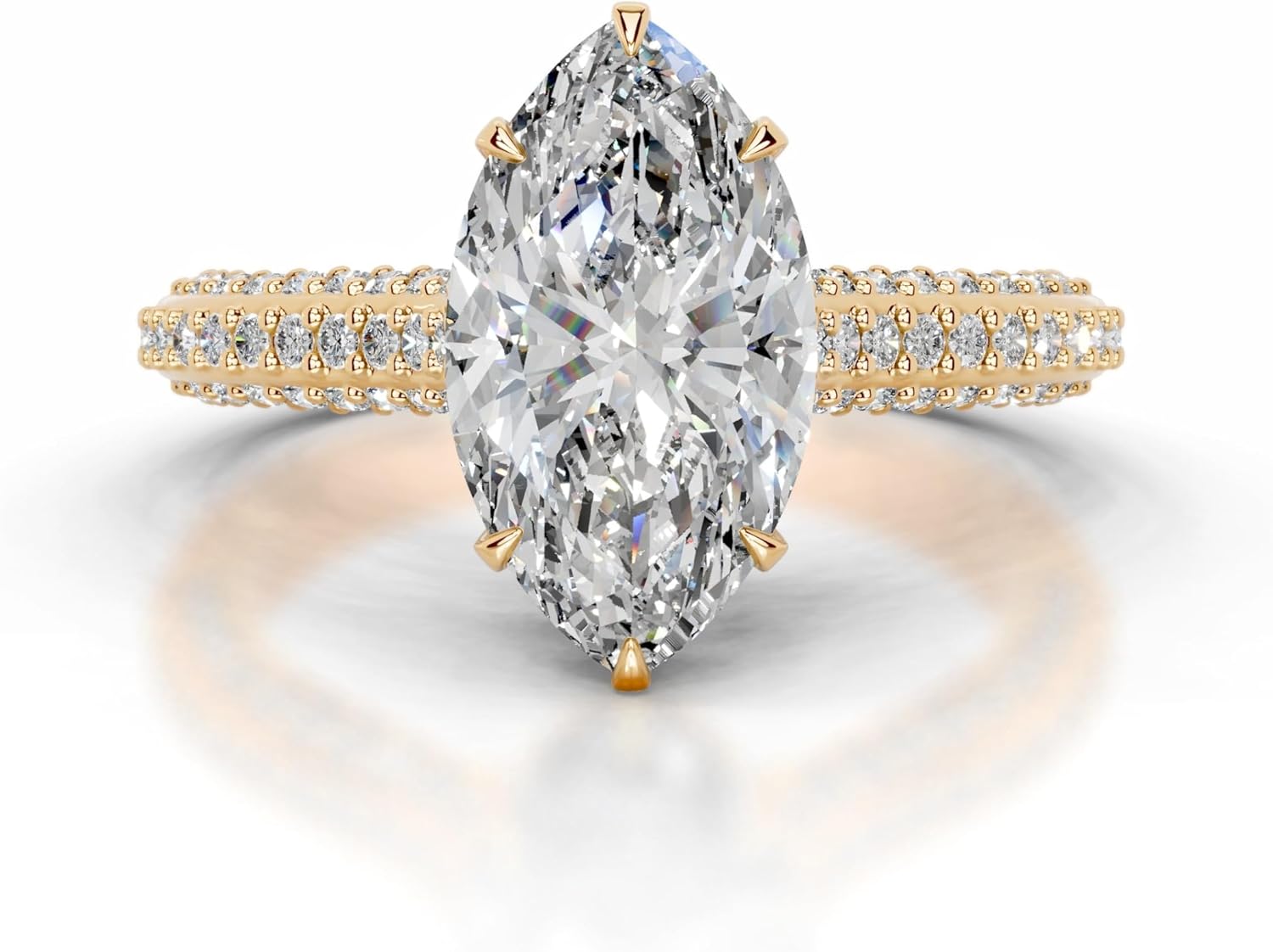 1–5 CT Halo Engagement Ring in Emerald, Cushion, Radiant, Oval, Round, Marquise – 925 Silver or 10K/14K/18K Rose, White, Yellow Gold for Wedding, Proposal & Gift