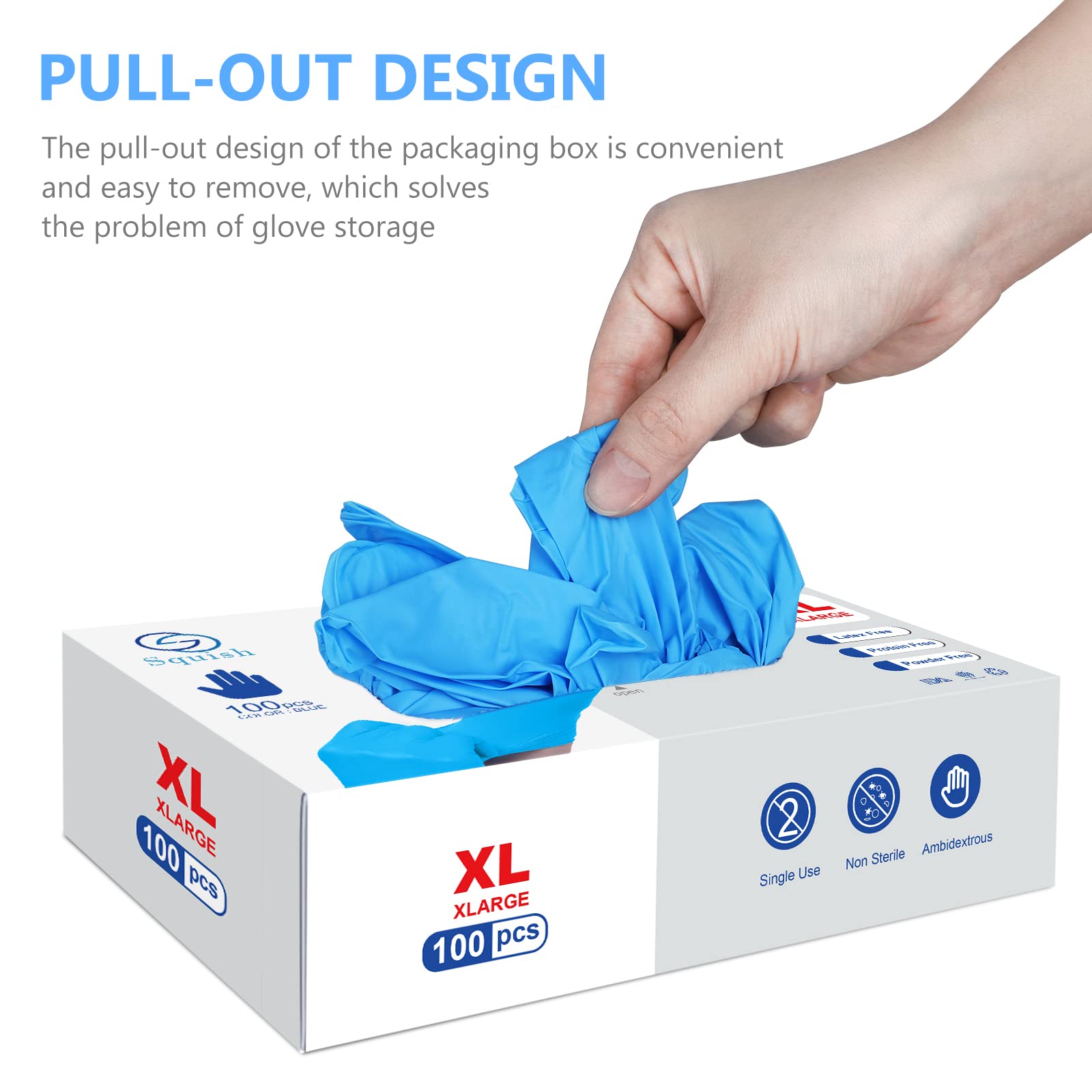 Schneider Vinyl Synthetic Exam Gloves Squish 4mil Vinyl Exam