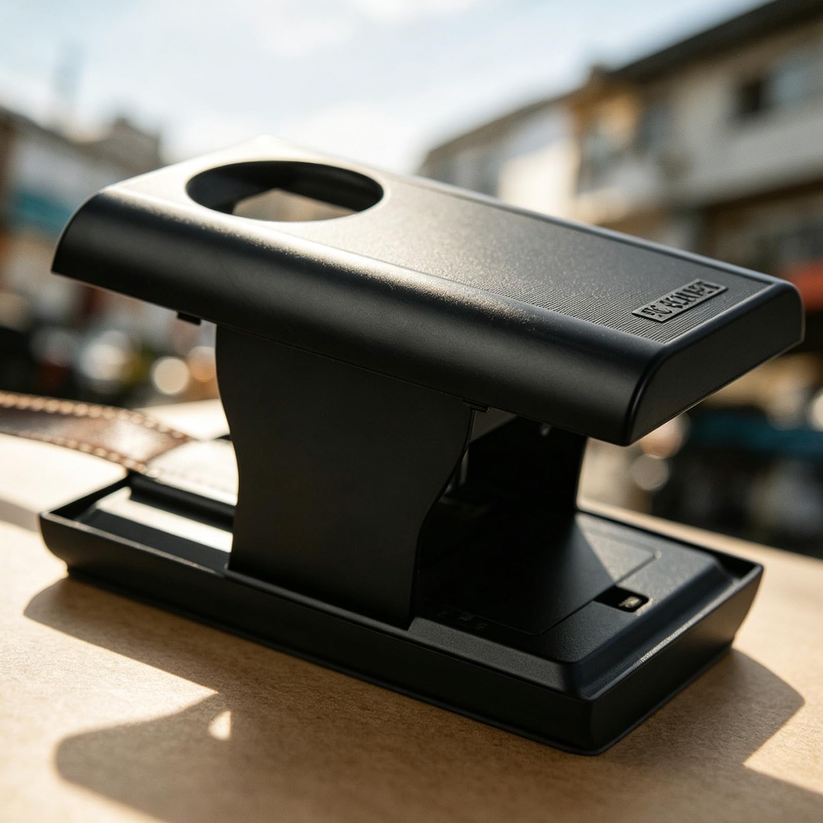 Mobilny digitizer folii konwertuje stare 135 negatywów 35 mm na obrazy cyfrowe za pomocą telefonu komórkowego Digitizer