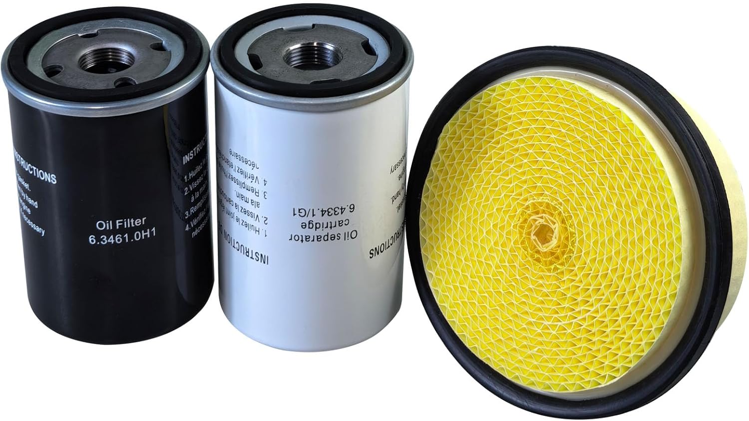 Filter Kit 6.4334.1 Oil Separator 6.3461.0 Oil Filter 6.4212.0 Air Filter, Compatible with Air Compressor Replacement