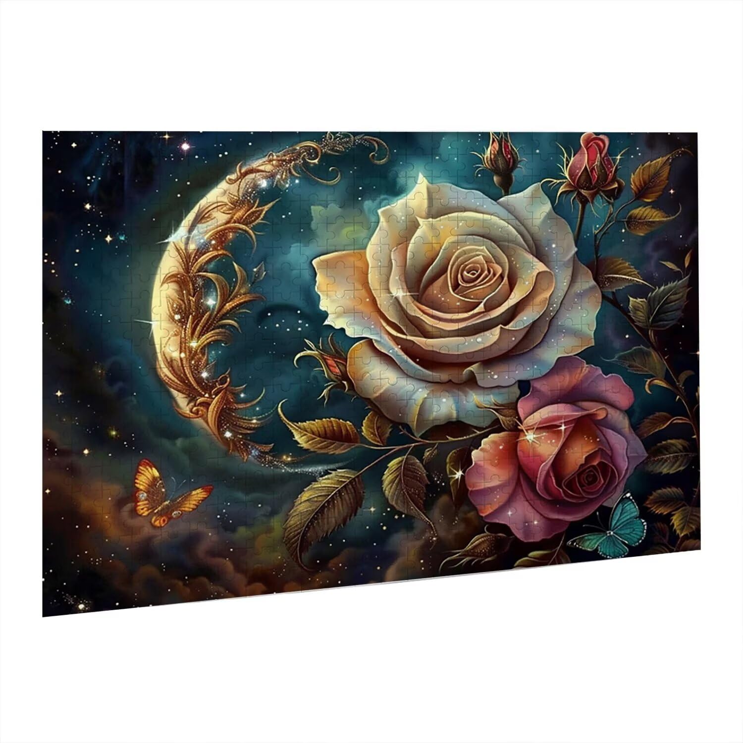 Jigsaw Puzzle, 1000 Pezzi Puzzle Classici, Farfalla Puzzle Rilassamento Intelligence, Mpossibile Difficile Puzzle Impegnativo per Adulti Puzzle Gioco Familiare, Regalo per Amore Amico Rosa fr0-891