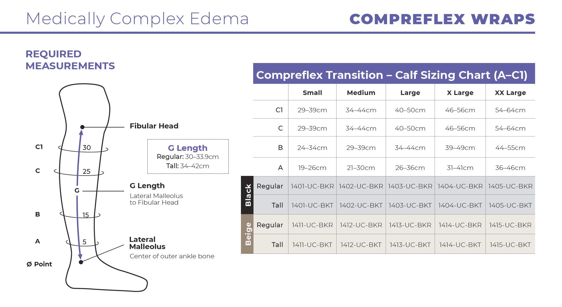 Sigvaris CompreFLEX Lite 20-50 mmHg (gradient, nieelastyczna kompresja) wysoki czarny XXL wysoki 1405-UC-BKT