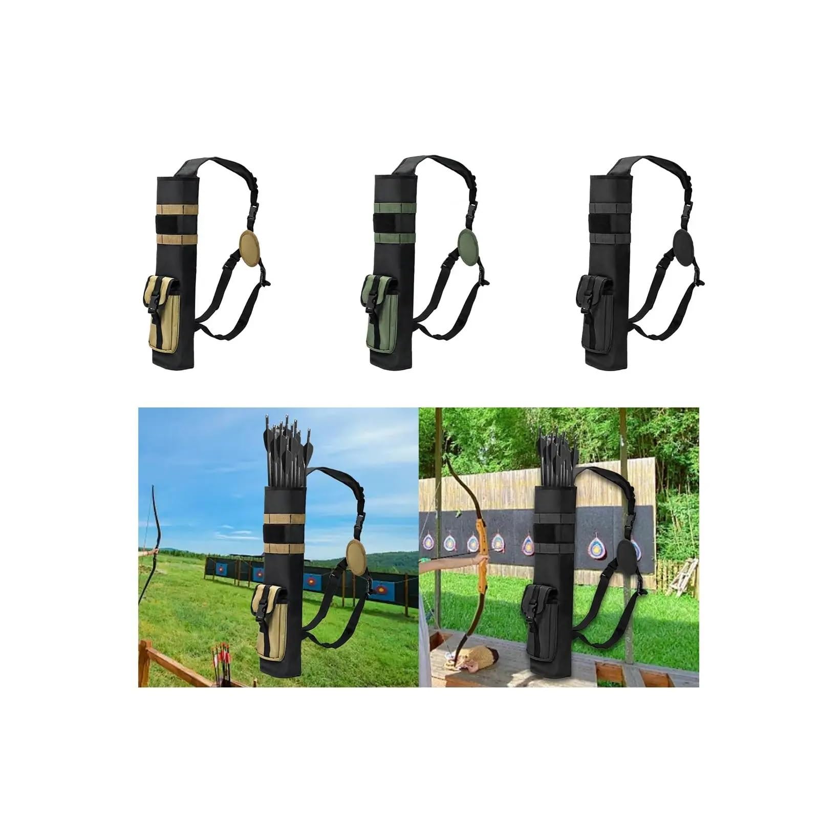 MRKU Porta faretra per frecce da tiro con L'Arco, Borsa a Tracolla, Pratico Tessuto Oxford, Multifunzionale, Pratico per attività all'aperto.